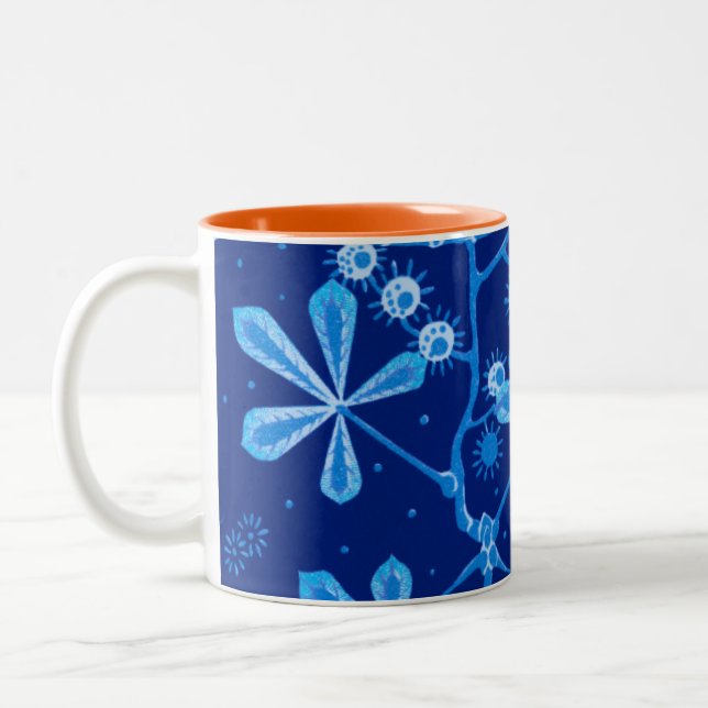 Azure Frost Flower Mug (Left)