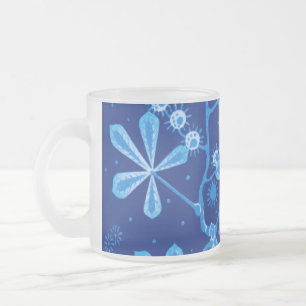 Azure Frost Flower Mug