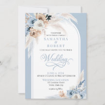 Azure & Gold Harmony Wedding Invitation