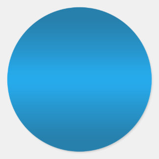 Azure Gradient Blank Classic Round Sticker
