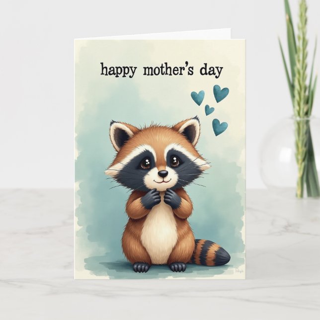 Azure Heart Mothers Day Card (Front)