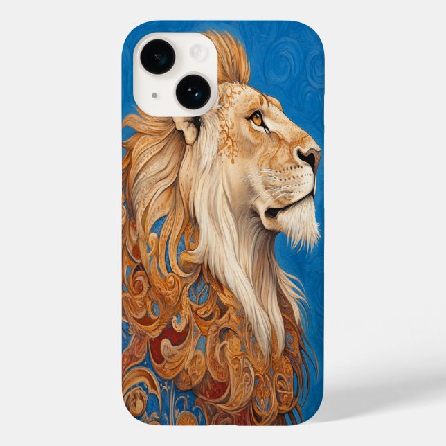 🦁 🔵 Azure King Case-Mate iPhone Case (Back)
