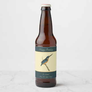 Azure Kingfisher Beer Bottle Label