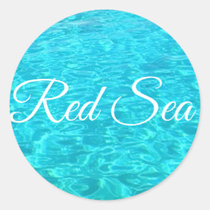 Azure lagoon in Red sea Classic Round Sticker