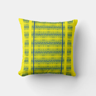 Azure Lines – Bright Yellow & Royal Blue Cushion