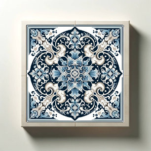 Azure Lotus Majesty Tile