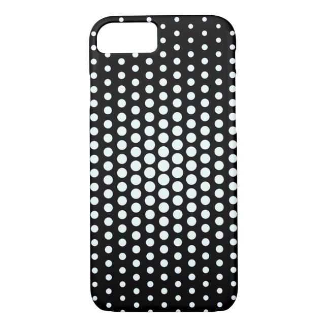 Azure mist Techno Dots Modern Black Case-Mate iPhone Case (Back)