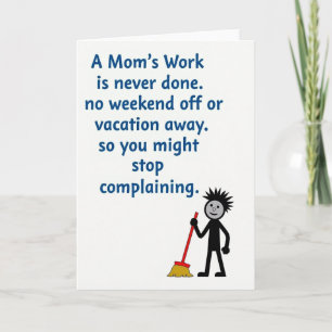 Azure Moms Work Illustration Card