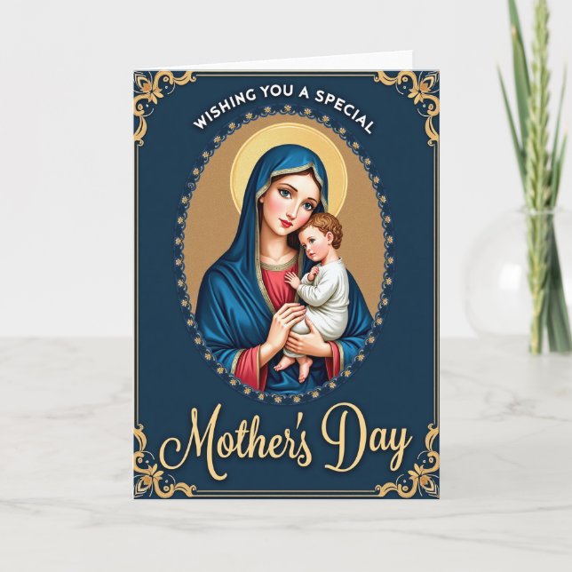 Azure Mother Child Art Card (Front)