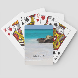 Azure Ocean Sandy Beach Photo Playing Cards