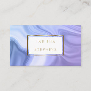 Azure Plum Melted Swirls Designer Business Business Card