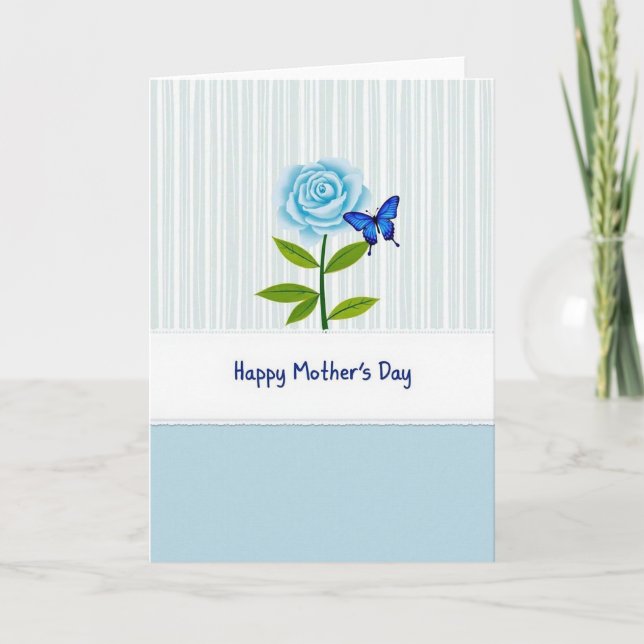 Azure Rose Mothers Day Card (Front)