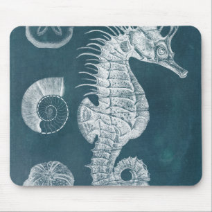 Azure Seahorse Study I Mouse Mat