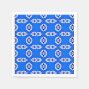 Azure sky blue geometric art design napkin