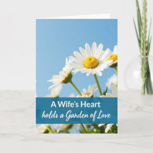 Azure Sky Floral Wife Card