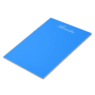 Azure Solid Colour Customise It Notepad