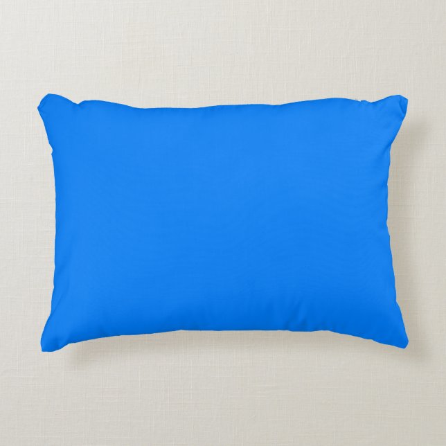 Azure (solid colour)  decorative cushion (Front)
