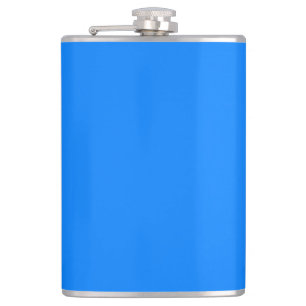 Azure (solid colour) hip flask
