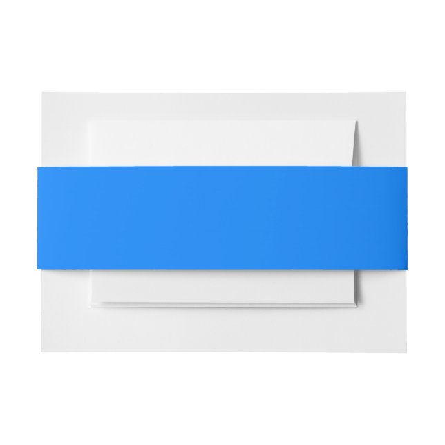 Azure (solid colour)  invitation belly band (Front Example)