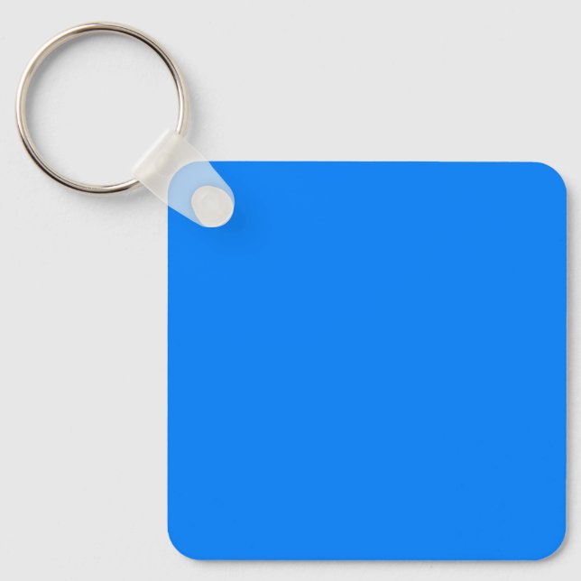 Azure (solid colour)  key ring (Front)