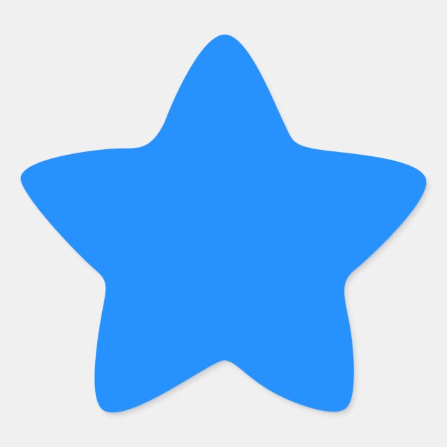 Azure (solid colour)  star sticker (Front)