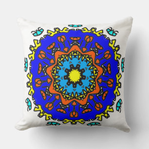 Azure Sun Mandala Cushion