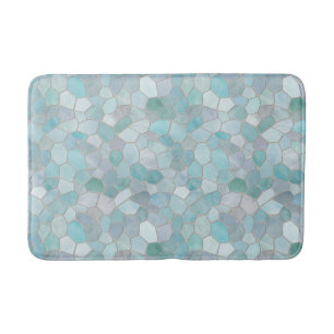 Azure Verdigris Mosaic Bath Mat