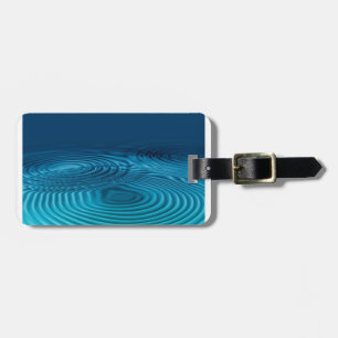 "Azure Voyage: Blue Luggage Print" Tag