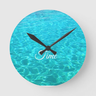 Azure water of Red sea Round Clock