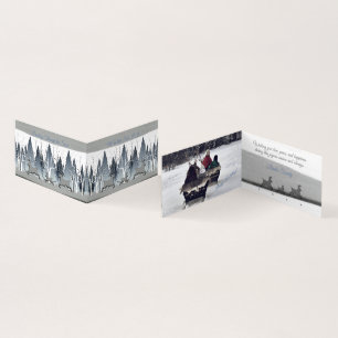 Azure Winter Marvels Folded Book Card