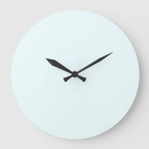 Azure (X11/web colour) (solid colour) Large Clock