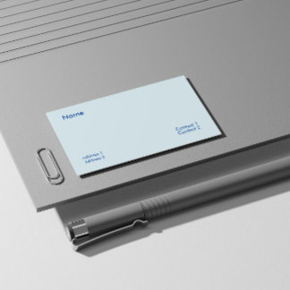 Azureish white business card