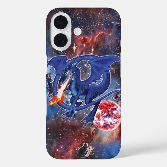 Azurite Cosmic Dragon Case-Mate iPhone Case (Back)
