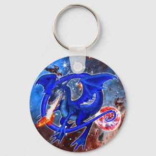 Azurite Cosmic Dragon  Key Ring