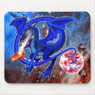 Azurite Cosmic Dragon Mouse Mat