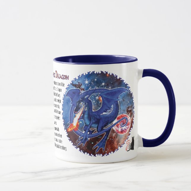 Azurite Cosmic Dragon Mug (Right)