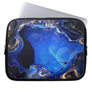 Azurite Geode 3D Gel Laptop Sleeve