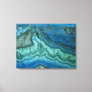 Azurite Malachite Wrapped Canvas Print