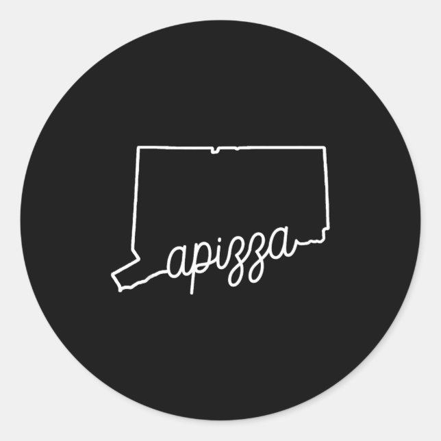 Azza New Haven Zza Award Winning Tomato E Connecti Classic Round Sticker (Front)