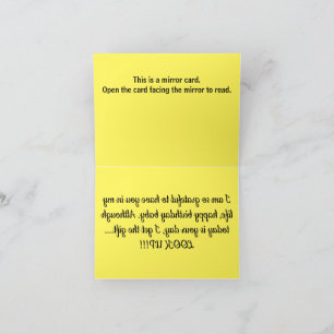 B001 - Birthday Mirror Card - Happy Birthday