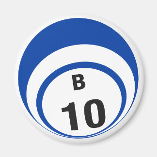 B10 bingo ball fridge magnet
