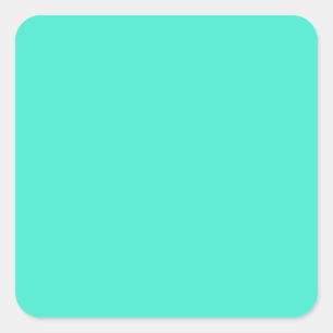 B10 Gem Of A Turquoise! Colour Square Sticker