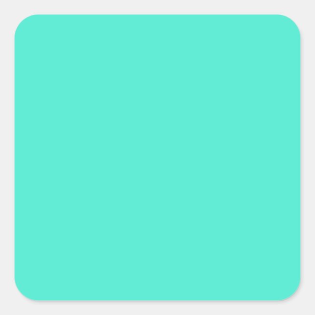 B10 Gem Of A Turquoise! Colour Square Sticker (Front)