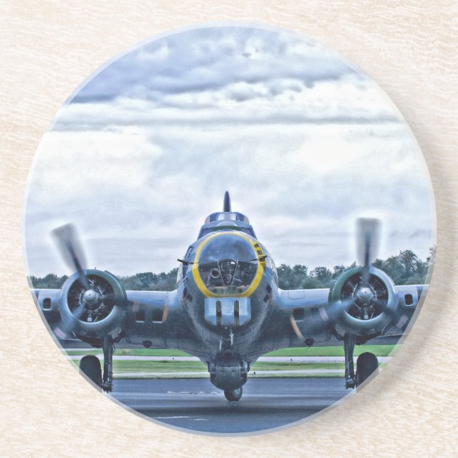 B17 Vintage Aeroplane Aircraft Flying Coaster (Front)