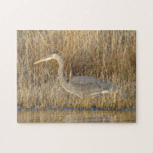 B19 Blue Heron Juvenile Jigsaw Puzzle