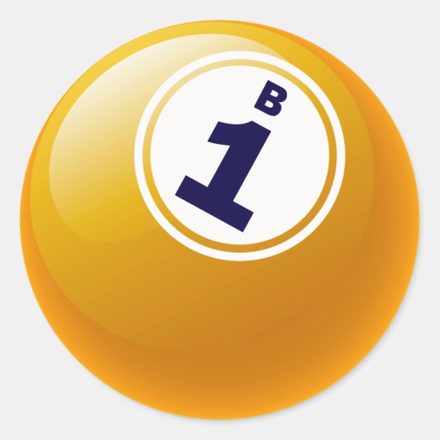 B1 BINGO BALL CLASSIC ROUND STICKER | Zazzle.co.uk