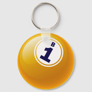 B1 BINGO BALL KEY RING