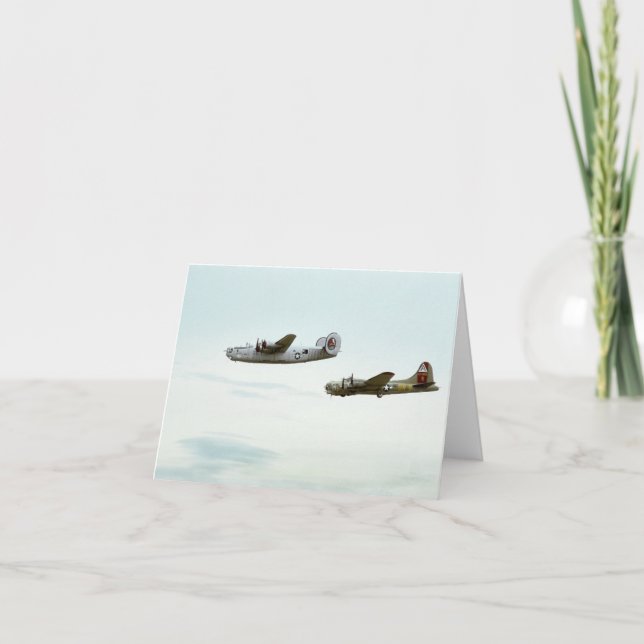 B24 and B17 Flying Note Card (Front)