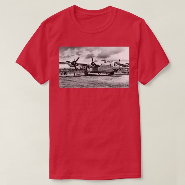 B24 Liberator World War 2 1944  T-Shirt (Design Front)