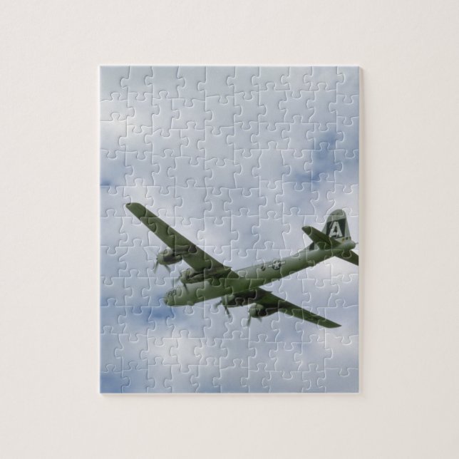 B29 From Below. (plane_WWII Planes Jigsaw Puzzle (Vertical)